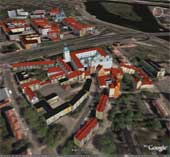 Szczecin 3D - widok z aplikacji Google Earth